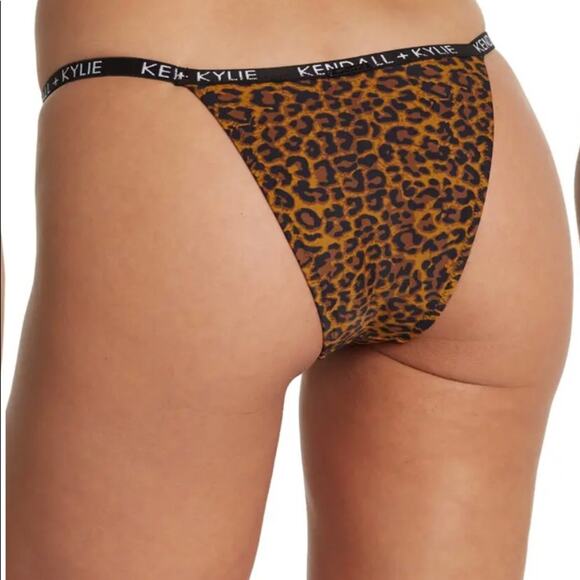 NWT! Kendall & Kylie Animal Print Logo Tape Bikini size XL - Picture 8 of 12